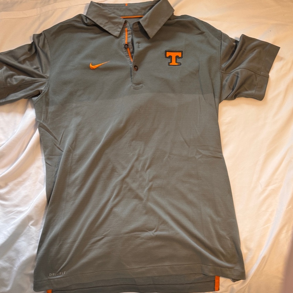 Nike Gray Tennessee Polo Shirt with Orange Accents